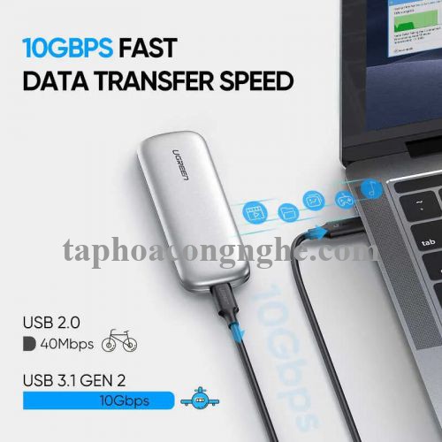 Ugreen 50229 0.5M màu đen Dây USB Type-C sang USB Type-C US266 30050229